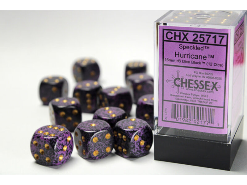 Chessex Speckled 12 * D6 Hurricane 16mm Chessex Dice (CHX25717)