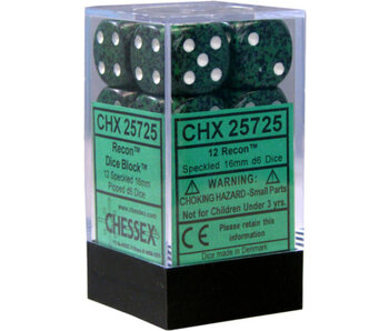 Speckled 12 * D6 Recon 16mm Chessex Dice (CHX25725)