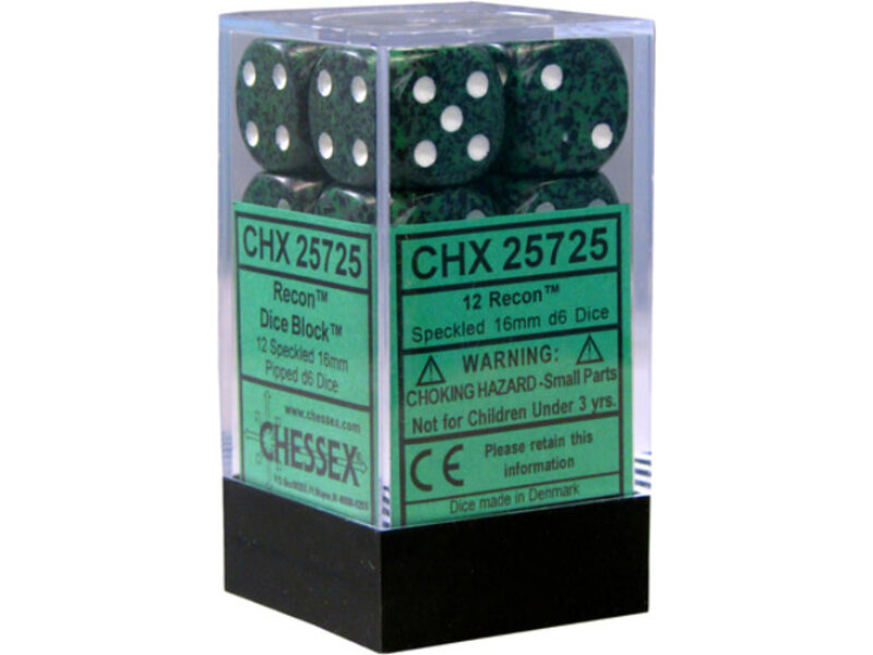Chessex Speckled 12 * D6 Recon 16mm Chessex Dice (CHX25725)