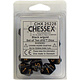 Opaque 10 * D10 Black / Gold Chessex Dice (CHX25228)
