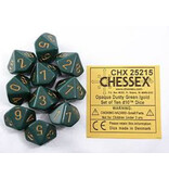 Chessex Opaque 10 * D10 Dusty Green / Copper Chessex Dice (CHX25215)