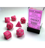 Chessex Opaque 7-Die Set Pink / White Chessex Dice (CHX25444)