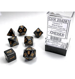Chessex Opaque 7-Die Set Black / Gold Chessex Dice (CHX25428)