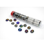 Chessex Glass Stones Black Opal Iridized Qty 40 5.5 inches Tube Chessex (CHX01178)