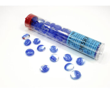 Glass Stones Dark Blue Catseye Qty 40 5.5 inches Tube Chessex (CHX01160)
