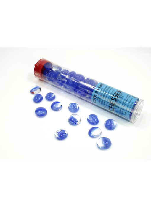 Glass Stones Dark Blue Catseye Qty 40 5.5 inches Tube Chessex (CHX01160)