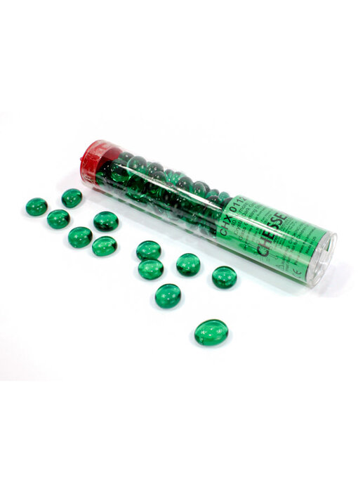 Glass Stones Dark Green Qty 40+ 5.5 inches Tube Chessex (CHX01125)