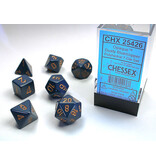Chessex Opaque 7-Die Set Dusty Blue / Copper Chessex Dice (CHX25426)