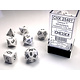 Opaque 7-Die Set White / Black Chessex Dice (CHX25401)