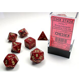 Chessex Vortex 7-Die Set Burgundy / Gold Chessex Dice (CHX27434)