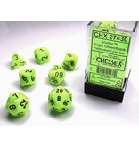 Chessex Vortex 7-Die Set Bright Green / Black Chessex Dice (CHX27430)