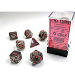 Chessex Translucent 7-Die Set Smoke W / Red Chessex Dice (CHX23088)