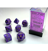 Chessex Lustrous 7-Die Set Purple / Gold Chessex Dice (CHX27497)