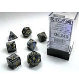 Chessex Lustrous 7-Die Set Black / Gold Chessex Dice (CHX27498)