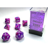 Chessex Festive 7-Die Set Violet / White Chessex Dice (CHX27457)