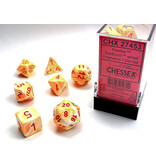 Chessex Festive 7-Die Set Sunburst / Red Chessex Dice (CHX27453)