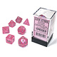 Borealis 7-Die Set Pink / Silver Luminary Chessex Dice (CHX27584)