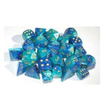 Chessex Gemini 12 * D6 Blue-Teal / Gold 16mm Chessex Dice (CHX26659)