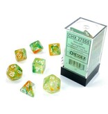 Chessex Nebula 7-Die Set Spring / White Luminary (2021) Chessex Dice (CHX27555)