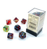 Chessex Nebula 7-Die Set Primary / Turquoise Luminary (2021) Chessex Dice (CHX27559)