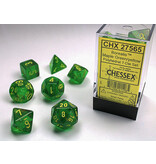 Chessex Borealis 7-Die Set Maple Green / Yellow Chessex Dice (CHX27565)