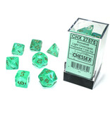 Chessex Borealis 7-Die Set Light Green / Gold Luminary Chessex Dice (CHX27575)