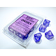 Borealis 10 * D10 Purple / White Luminary Chessex Dice (CHX27377)