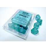 Chessex Borealis 10 * D10 Teal / Gold Luminary Chessex Dice (CHX27385)