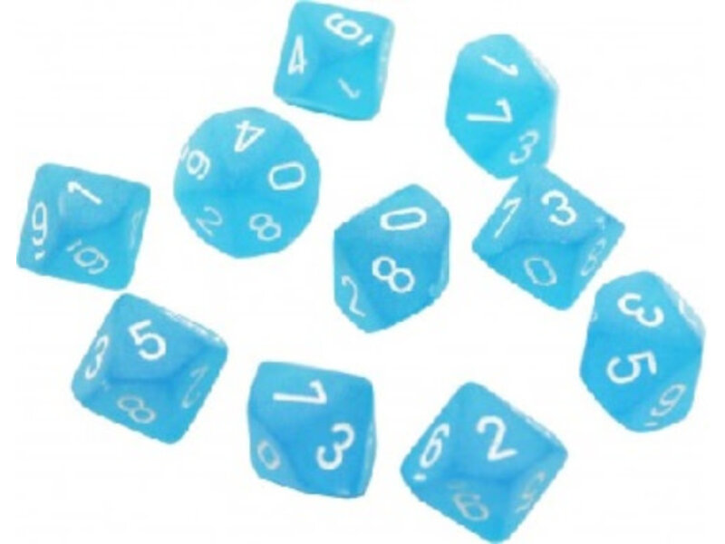 Chessex Frosted 10 * D10 Caribbean Blue Chessex Dice (CHX27216)