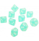 Chessex Frosted 10 * D10 Teal / White Chessex Dice (CHX27205)