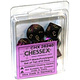 Gemini 10 * D10 Black-Purple / Gold Chessex Dice (CHX26240)