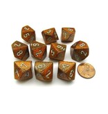 Chessex Glitter 10 * D10 Gold / Silver Chessex Dice (CHX27303)