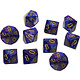 Lustrous 10 * D10 Purple / Gold Chessex Dice (CHX27297)