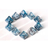 Chessex Lustrous 10 * D10 Slate / White Chessex Dice (CHX27290)