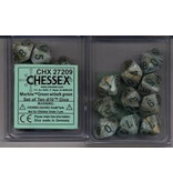 Chessex Marble 10 * D10 Green / Dark Green Chessex Dice (CHX27209)