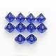 Translucent 10 * D10 Blue / White - New Version Chessex Dice (CHX23276)