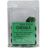 Chessex Vortex 10 * D10 Green / Gold Chessex Dice (CHX27235)