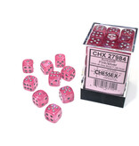 Chessex Borealis 36 * D6 Pink / Silver 12mm Luminary Chessex Dice (CHX27984)