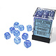 Borealis 36 * D6 Sky Blue / White 12mm Luminary Chessex Dice (CHX27986)