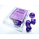 Borealis 10 * D10 Royal Purple / Gold Luminary Chessex Dice (CHX27387)