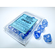 Borealis 10 * D10 Sky Blue / White Luminary Chessex Dice (CHX27386)