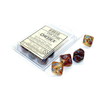 Nebula 10 * D10 Primary / Turquoise Luminary Chessex Dice (CHX27359)