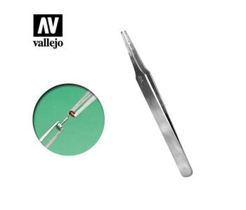 Vallejo Flat Rounded Tweezers (T12007)