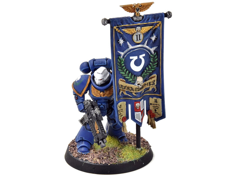 Games Workshop SPACE MARINES Primaris Ancient #1 WELL PAINTED 40K Ultramarines