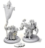 WARMACHINE Precursor Knifghts Officer and Standard #1 METAL Cygnar