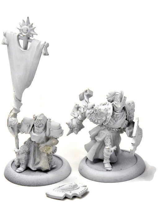 WARMACHINE Precursor Knifghts Officer and Standard #1 METAL Cygnar