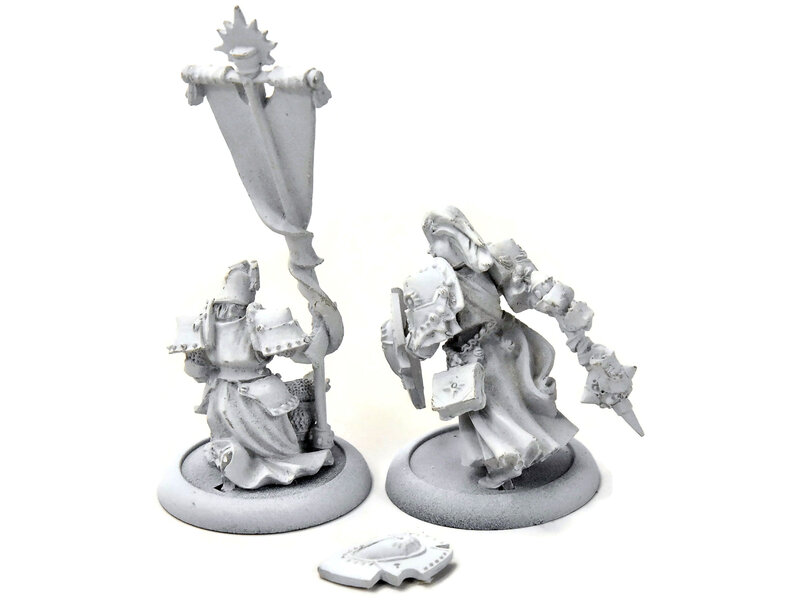 WARMACHINE Precursor Knifghts Officer and Standard #1 METAL Cygnar