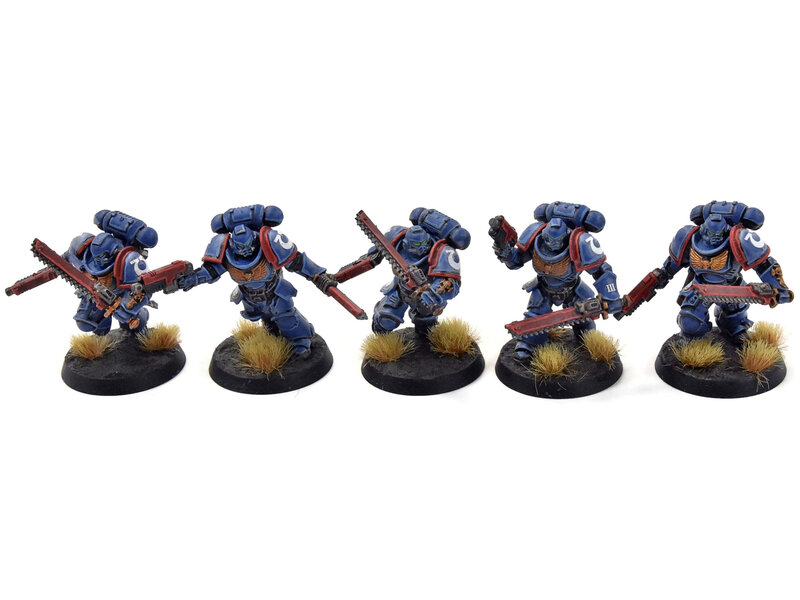 Games Workshop SPACE MARINES 10 Assault Intercessors #1 WELL PAINTED Ultramarines 40K