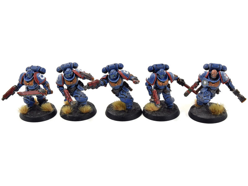Games Workshop SPACE MARINES 10 Assault Intercessors #1 WELL PAINTED Ultramarines 40K