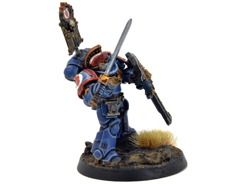 Games Workshop SPACE MARINES Bladeguard Ancient #1 WELL PAINTED Captain converted 40K